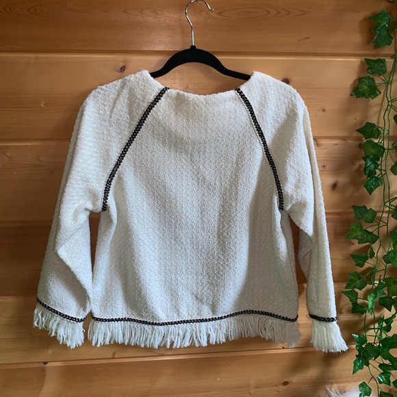 Creme & Black Moon River Sweater - Picture 5 of 6